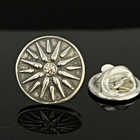 Épingle à revers : Étoile macédonienne en argent sterling - Bijoux grecs faits à la main