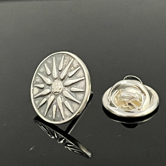 Épingle à revers : Étoile macédonienne en argent sterling - Bijoux grecs faits à la main