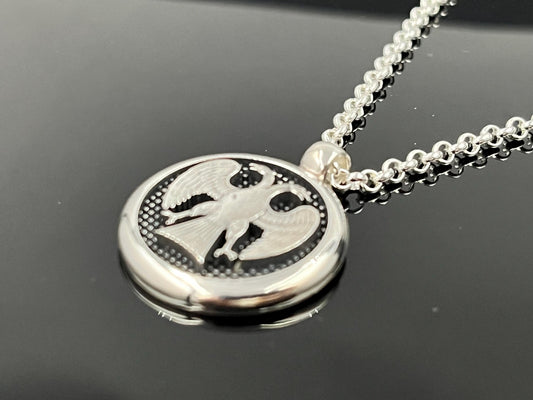Double-Headed Eagle Pendant: Sterling Silver Byzantine Necklace — 3