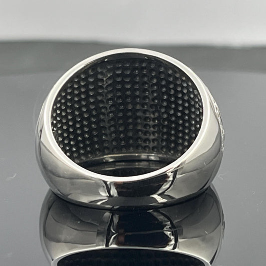 Sterling Silver Chai Signet Ring - Jewish Shield, solid Chevalier — 8