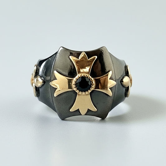 Masonic Templar Cross Ring: Sterling Silver, Freemason's accessory, Lodge chevalier
