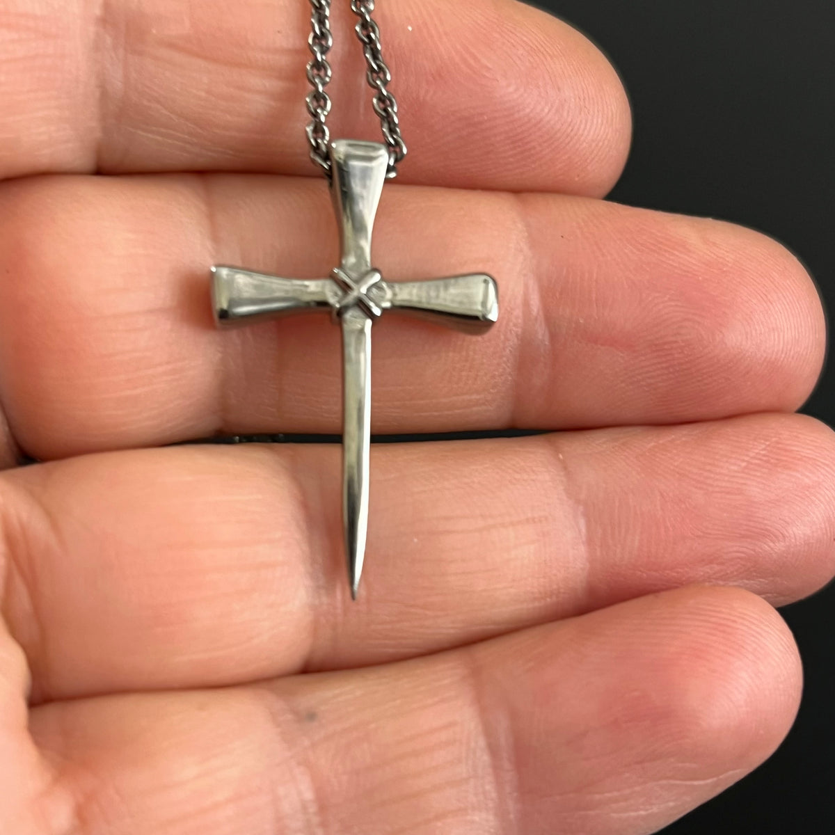 Gothic pendant,  Sterling Silver cross, Medieval knights necklace