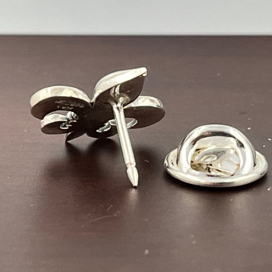 Pin de solapa Flor de lis de plata de ley: masónico, estilo medieval, accesorio de caballero