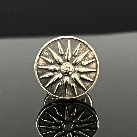 Épingle à revers : Étoile macédonienne en argent sterling - Bijoux grecs faits à la main