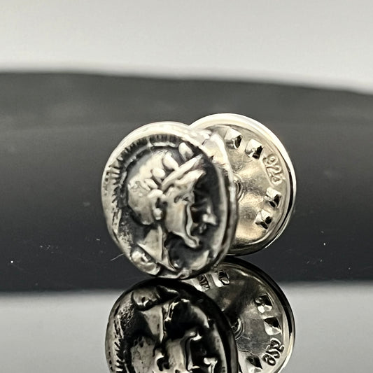 Broche Hibou en Argent Sterling: Design Pièce de Monnaie Mythologie Grecque Ancienne