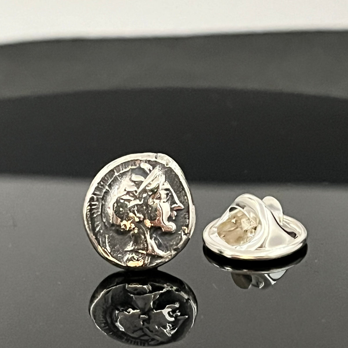 Broche Hibou en Argent Sterling: Design Pièce de Monnaie Mythologie Grecque Ancienne