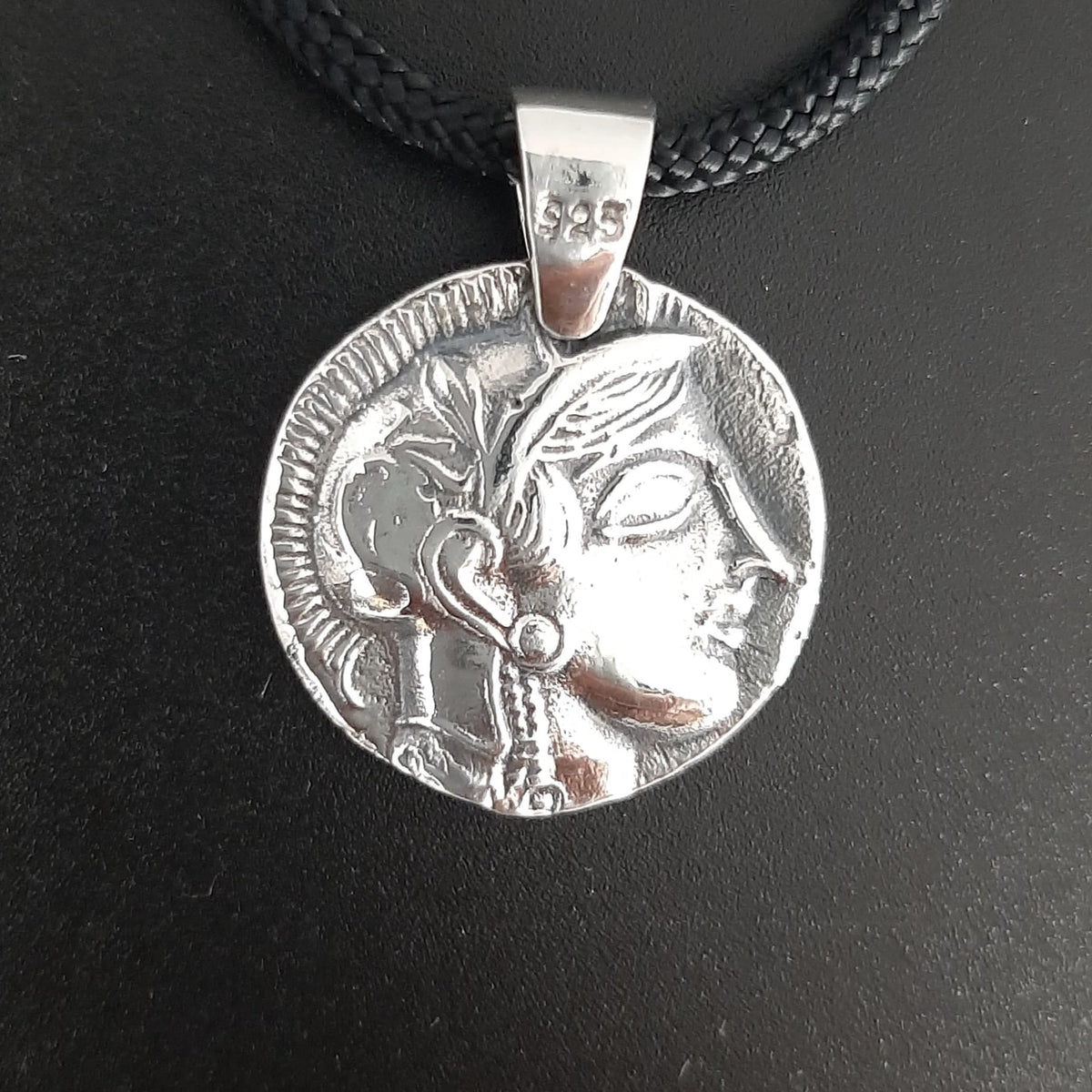Athena and Owl Coin Necklace - Ancient Greek Tetradrachm Replica — 3