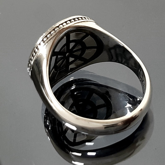 Apollo Coin Ring: Sterling Silver Greek Chevalier, Ancient Replica