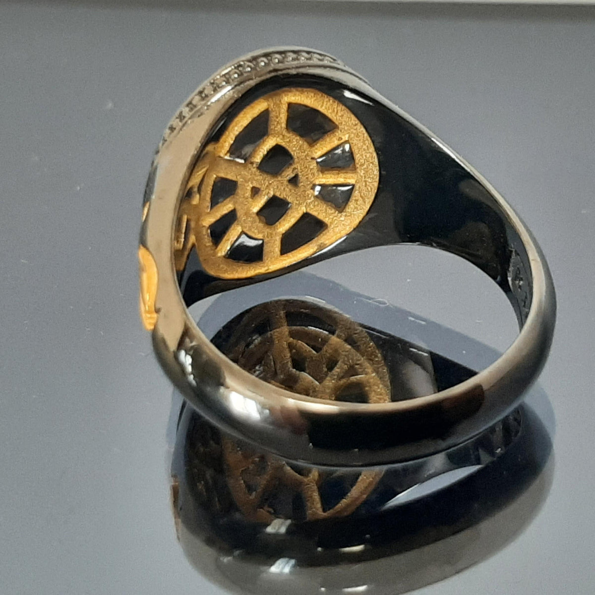Delphic Epsilon Signet Ring: K18 Gold-Plated Sterling Silver — 5