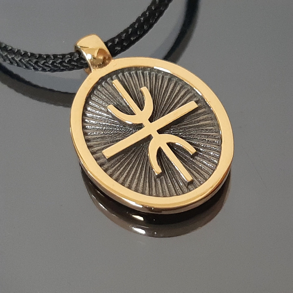 Gold Delphic Epsilon Pendant: Sterling Silver Apollo Necklace — 4