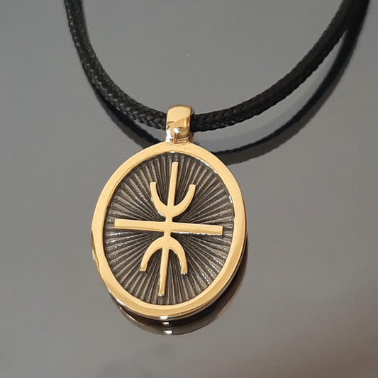 Gold Delphic Epsilon Pendant: Sterling Silver Apollo Necklace — 2