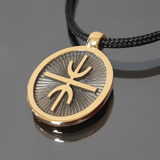 Gold Delphic Epsilon Pendant: Sterling Silver Apollo Necklace — 3
