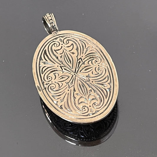 Sterling Silver Knight's Templar Cross Pendant: Red Enamel Domine Non-Nobis — 5