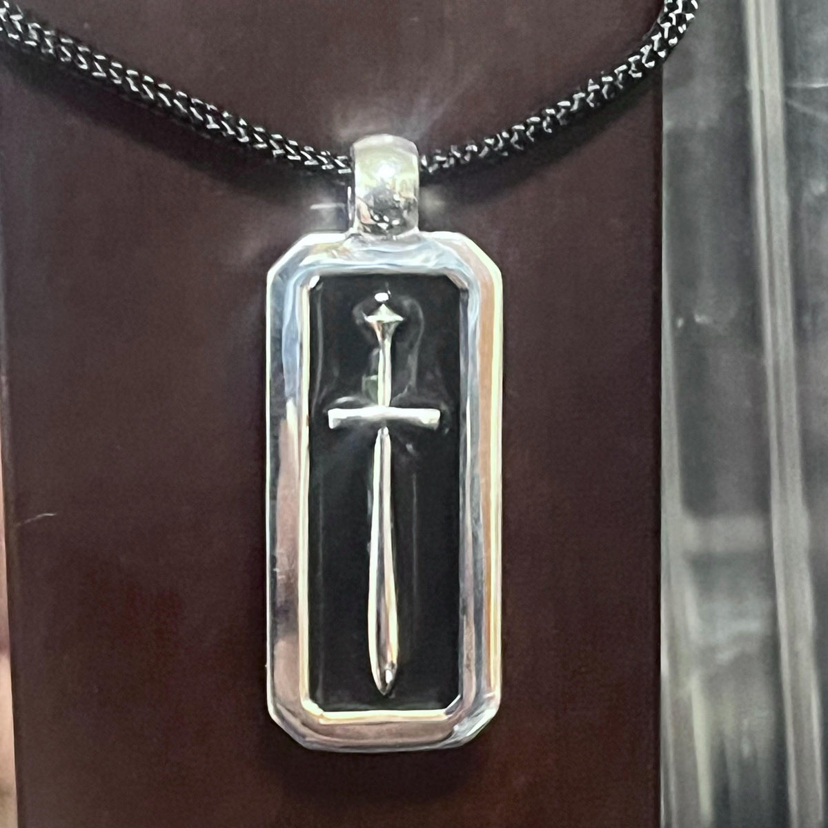 Spartan Sword Pendant: Sterling Silver with Black Enamel - Handmade Greek — 7