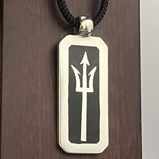 Sterling Silver Trident Pendant: Neptune's Greek Mythology Necklace — 3