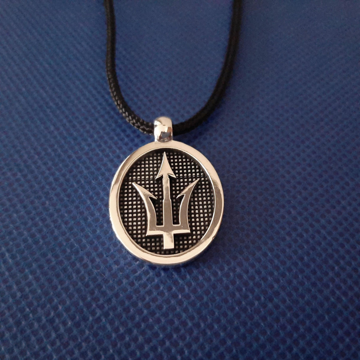 Sterling Silver Poseidon Trident Pendant: Greek Sea God Necklace — 3