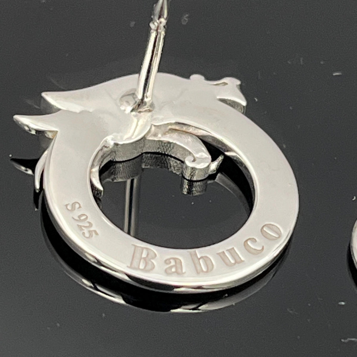Ouroboros Dragon Lapel Pin - Sterling Silver with Colorful Enamel — 4