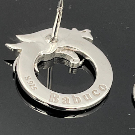 Ouroboros Dragon Lapel Pin - Sterling Silver with Colorful Enamel — 4