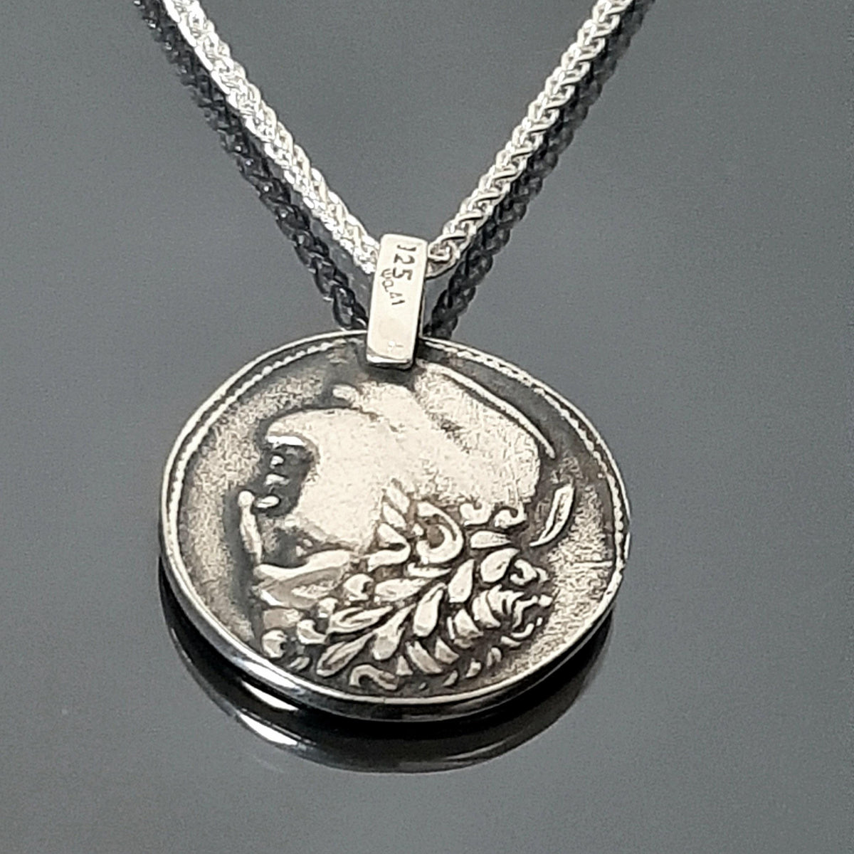 Sterling Silver Judas Shekel Pendant - Roman Coin Necklace — 2