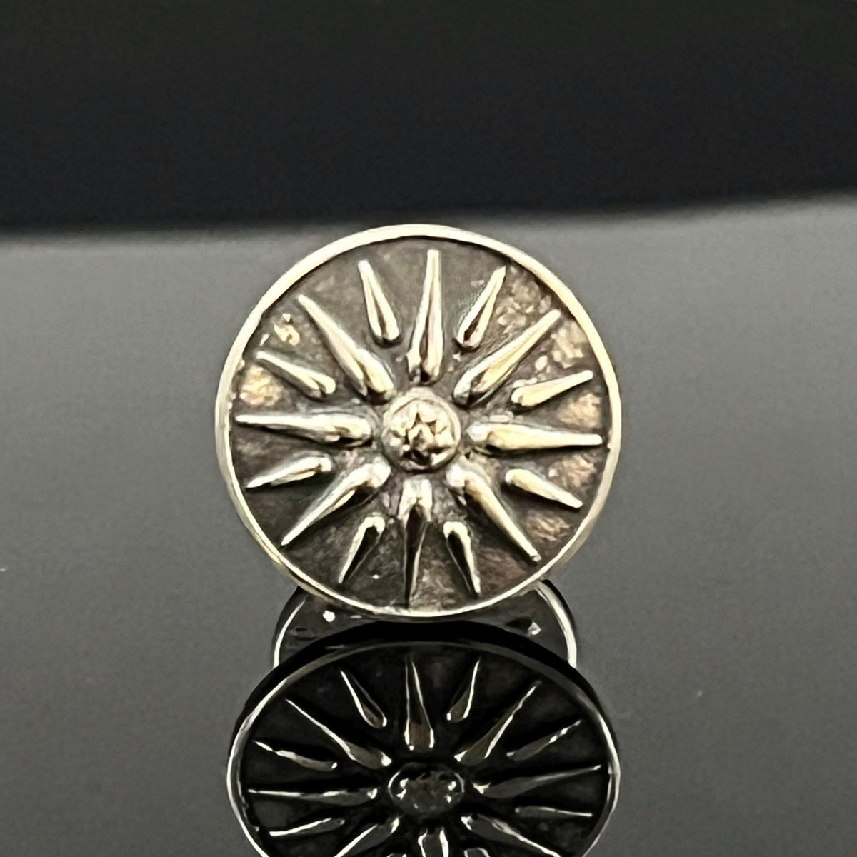 Lapel Pin: Macedonian Star in Sterling Silver - Handmade Greek Jewelry — 3