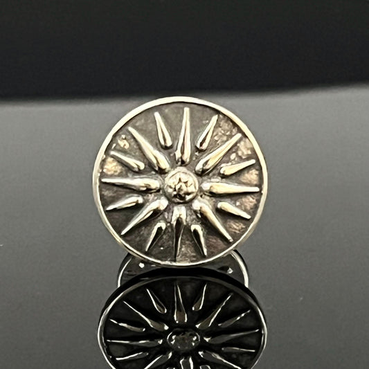 Lapel Pin: Macedonian Star in Sterling Silver - Handmade Greek Jewelry — 3