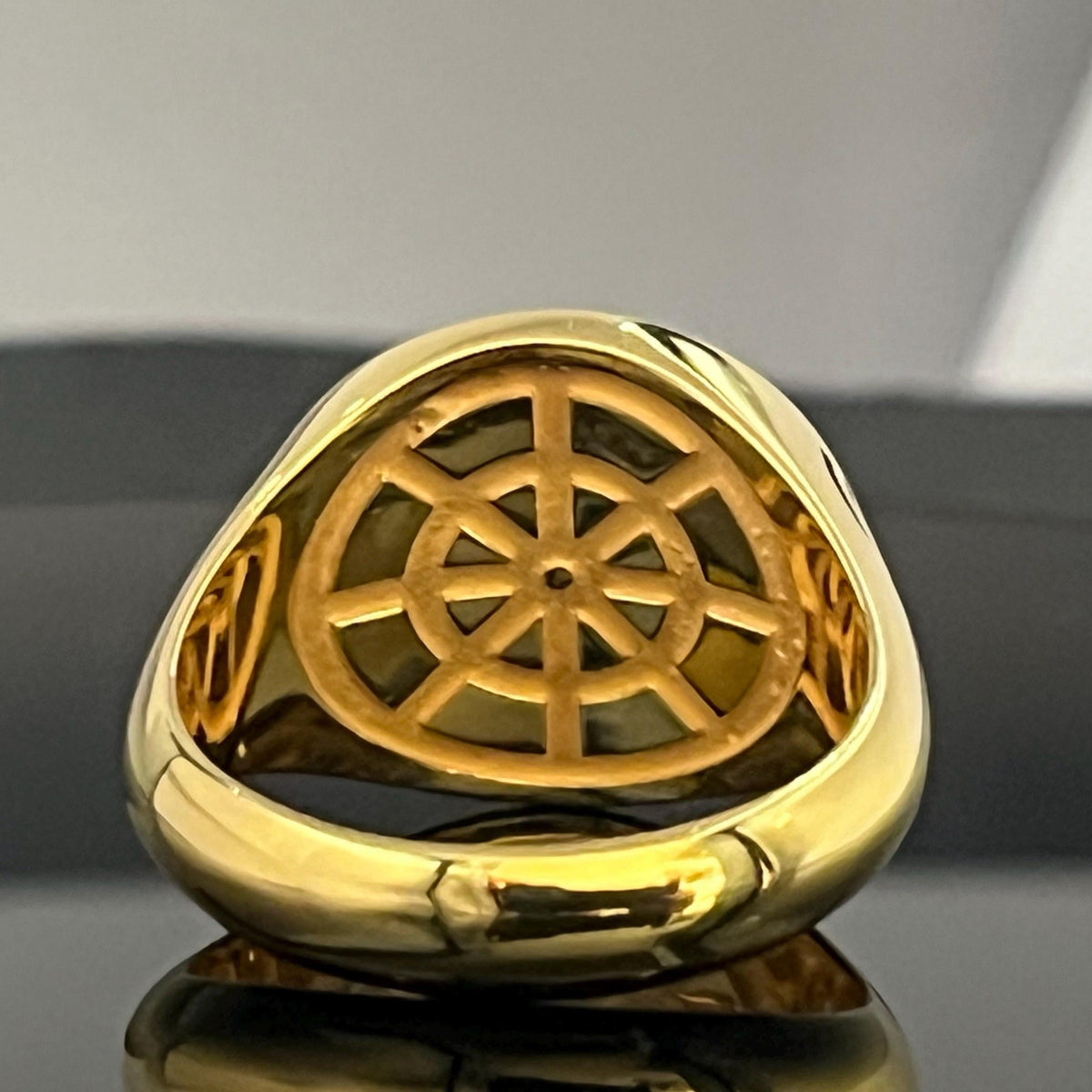 Handmade Sterling Silver Star of David Ring: K18 Gold-plated Jewish Shield Jewelry. — 8