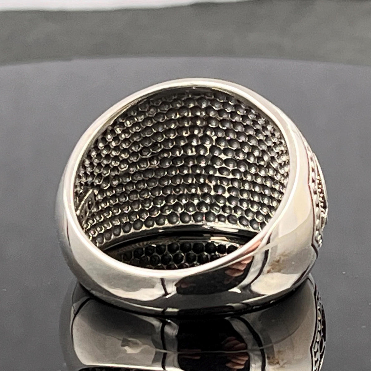 Sterling Silver Chai Signet Ring - Jewish  Shield, solid Chevalier — 9