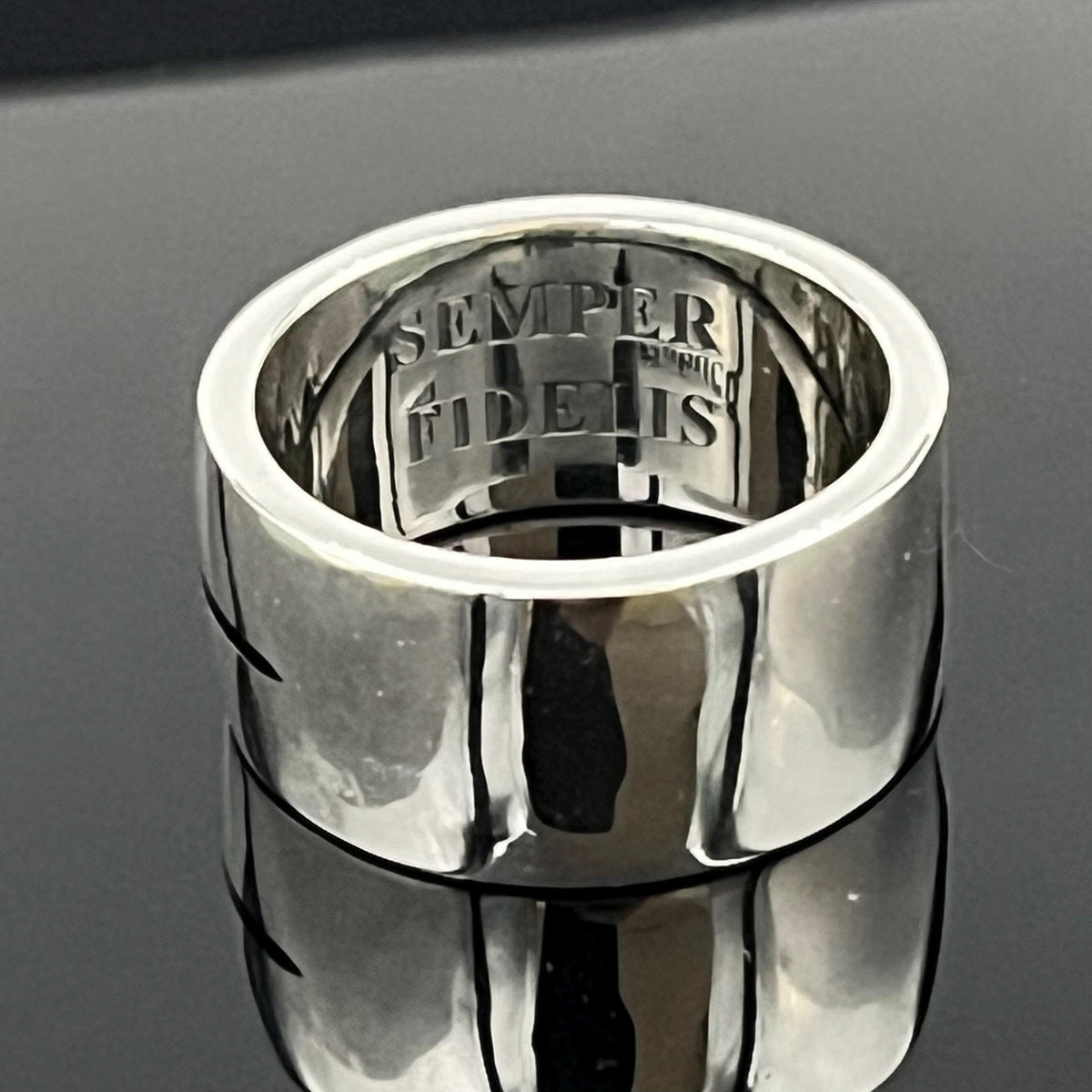 Crusader Sterling Silver Ring - Saint Andrew's Cross with Red Enamel — 7
