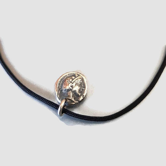 Athena Owl Coin Pendant: Sterling Silver Ancient Greek Jewelry, Mythology necklace. — 3