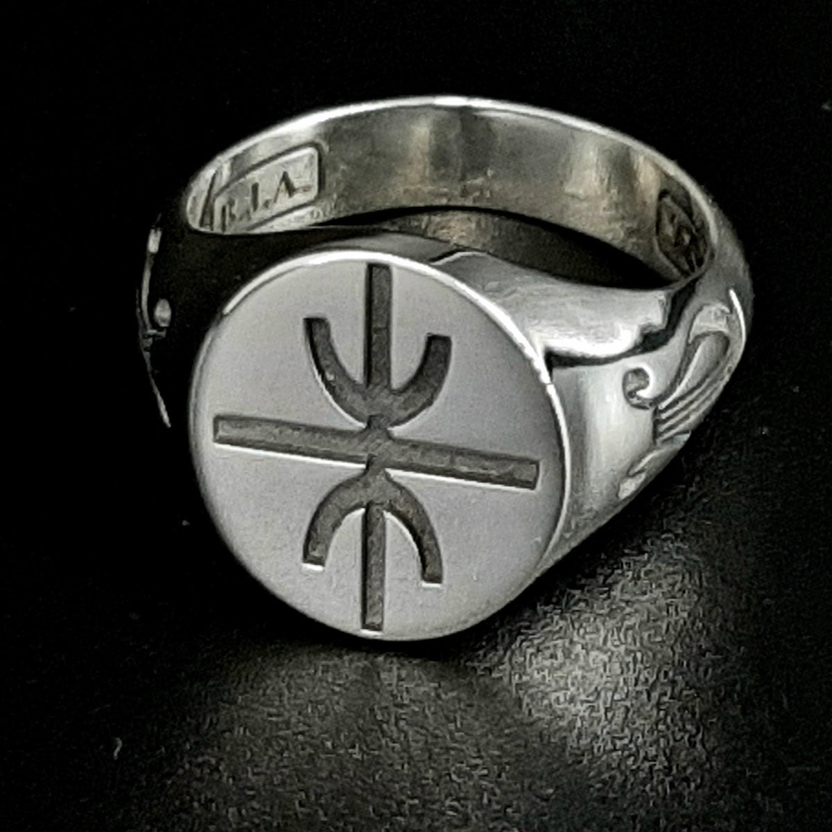 Delphic Epsilon Sterling Silver Ring: Greek Apollo Symbol, true light sign — 2