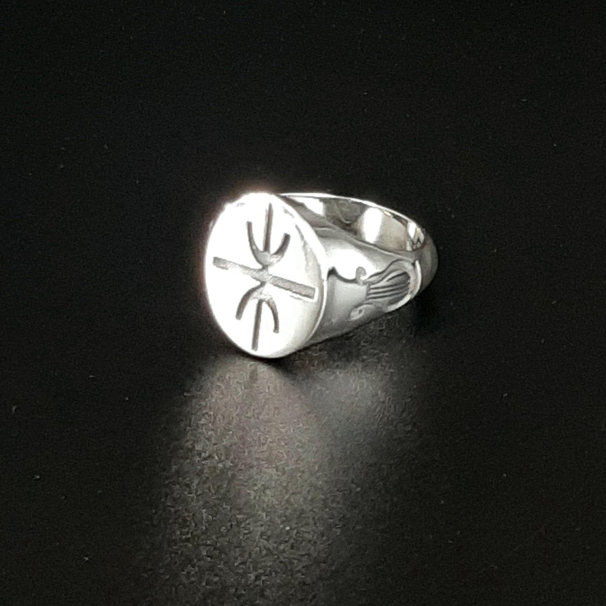 Delphic Epsilon Sterling Silver Ring: Greek Apollo Symbol, true light sign — 6