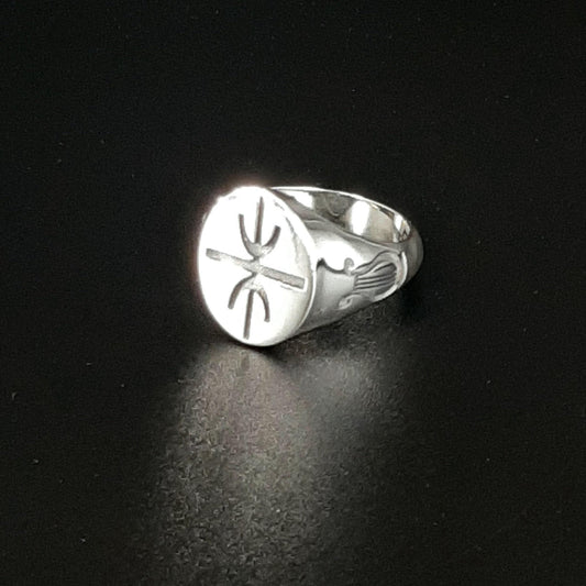 Delphic Epsilon Sterling Silver Ring: Greek Apollo Symbol, true light sign — 6