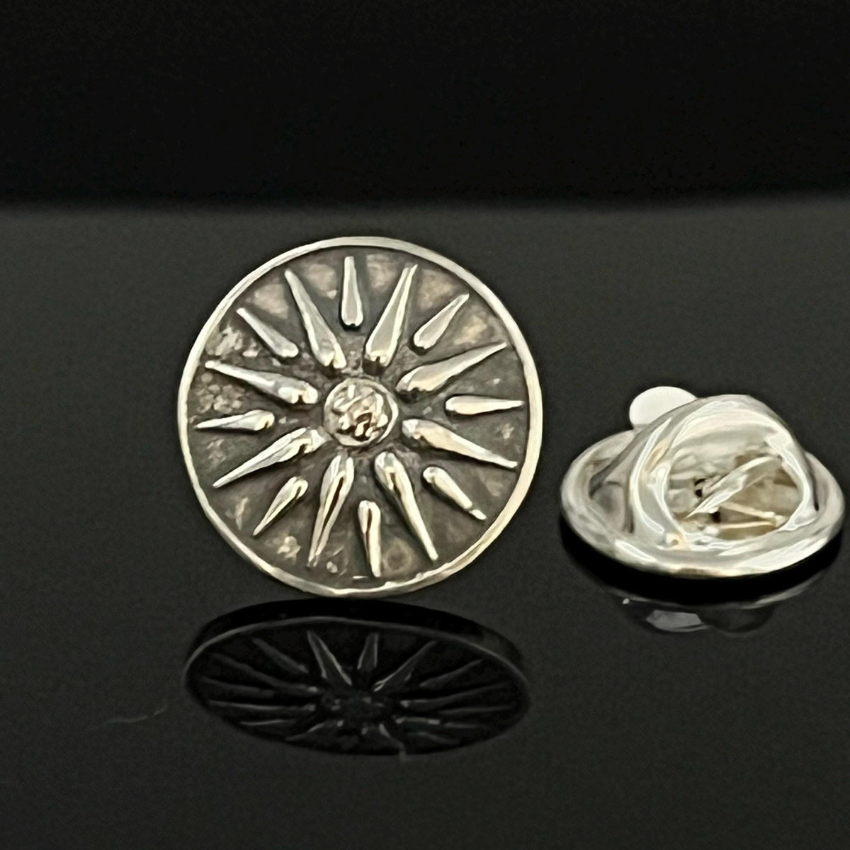 Lapel Pin: Macedonian Star in Sterling Silver - Handmade Greek Jewelry — 2