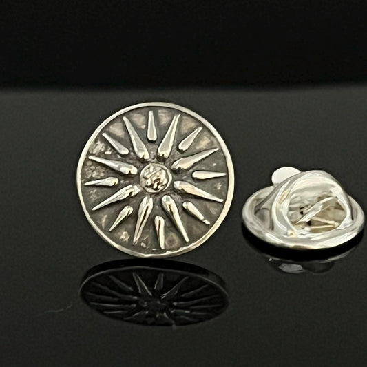 Lapel Pin: Macedonian Star in Sterling Silver - Handmade Greek Jewelry — 2