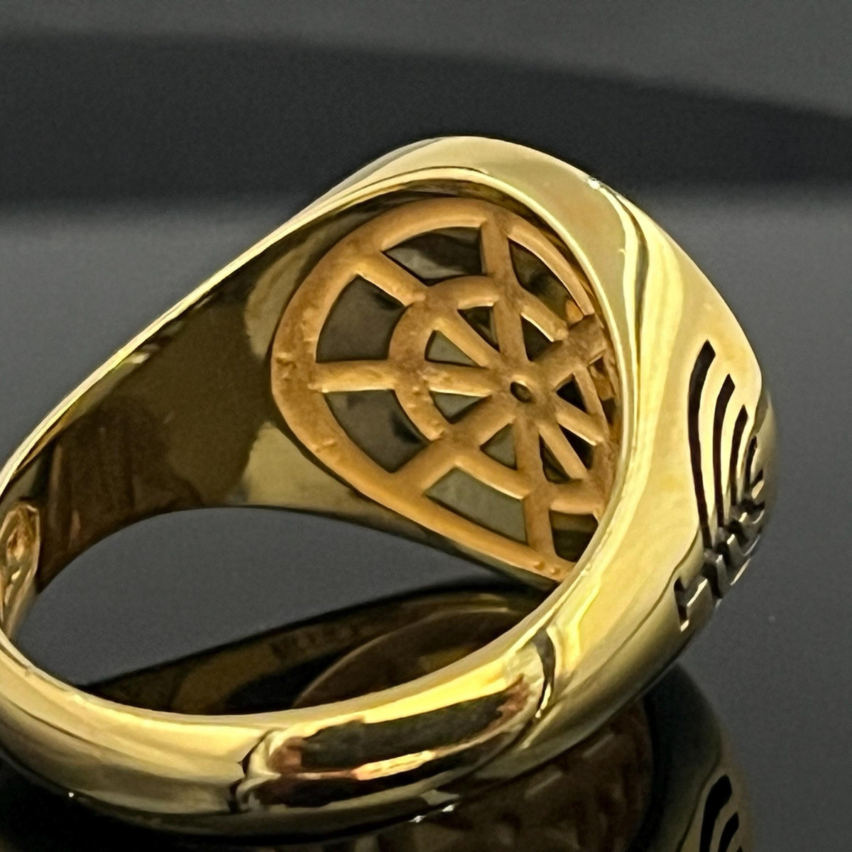 Handmade Sterling Silver Star of David Ring: K18 Gold-plated Jewish Shield Jewelry. — 4