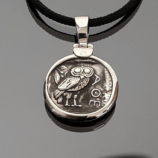 Athena-Eulen-Silberhalskette, Antike Griechische Münze